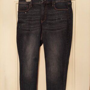 NWT White House Black Market Denim Embellshed Ankle Jeans size 10
